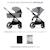 Poussette 2 en 1 Kinderkraft NEA 2 avec Nacelle Spacieuse, Roues Amorties, Siège Réversible et Pliage Compact Beige+Beige/sable+Gris+Gris clair+Noir+Noir/argent 22 - vertbaudet enfant 