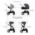 Poussette 2 en 1 Kinderkraft NEA 2 avec Nacelle Spacieuse, Roues Amorties, Siège Réversible et Pliage Compact Beige+Beige/sable+Gris+Gris clair+Noir+Noir/argent 17 - vertbaudet enfant 