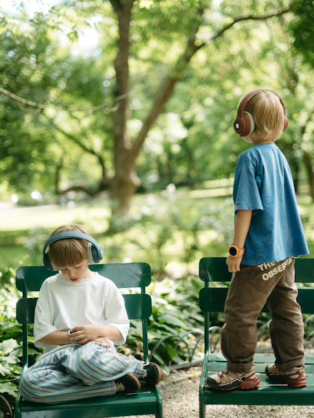 Kidy-Ears casque audio Bluetooth KIDYWOLF bleu+bordeaux 5 - vertbaudet enfant 