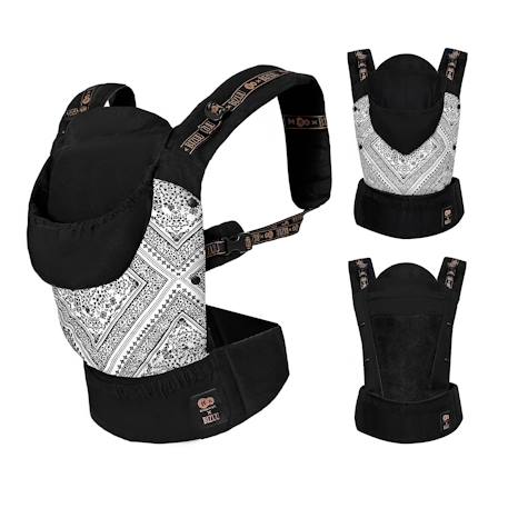 Porte-Bébé Ergonomique Kinderkraft HUGGY avec Position en M Certifiée IHDI, Panneau Réglable et Capuche Amovible Noir 4 - vertbaudet enfant 