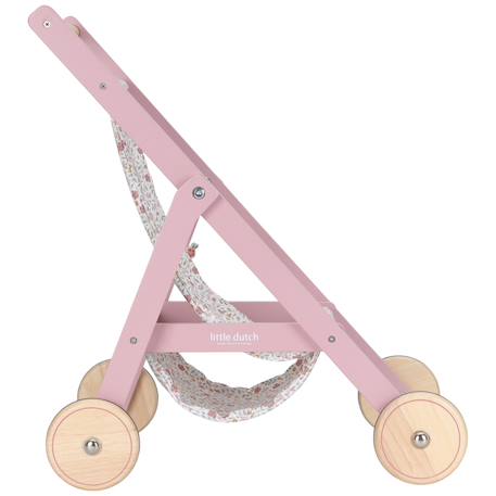 Poussette  en bois pour poupée Rose 2 - vertbaudet enfant 