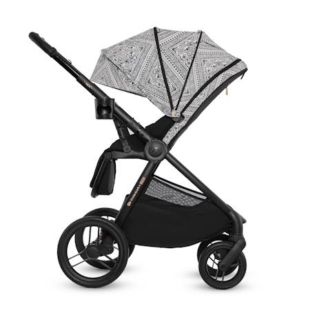 Poussette 2 en 1 légère pliage compact + nacelle et siège poussette réversible Beige+Beige/sable+Gris+Noir+Noir/argent 30 - vertbaudet enfant 