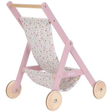 Poussette  en bois pour poupée Rose 3 - vertbaudet enfant 