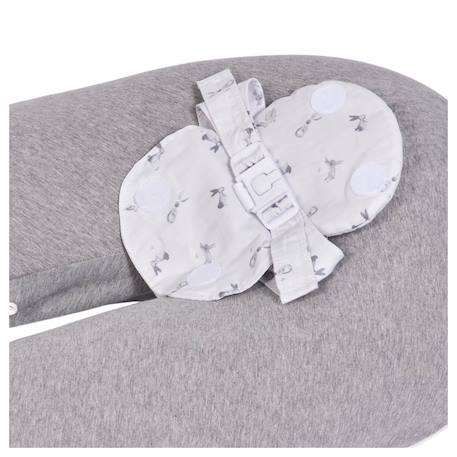 Coussin d'allaitement et de grossesse 3en1 multirelax Gris chiné lapins+Lapins 5 - vertbaudet enfant 