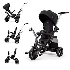 Jouet-Tricycle Évolutif Kinderkraft EASYTWIST 5 en 1 avec Siège Rotatif 360°, Roues PU Increvables et Capote UPF50+