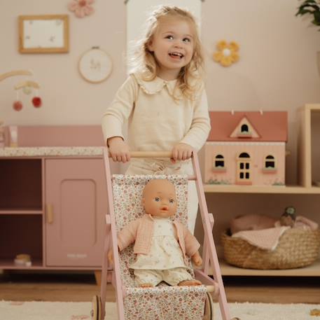 Poussette  en bois pour poupée Rose 6 - vertbaudet enfant 