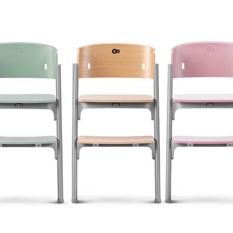 Chaise Haute Évolutive Kinderkraft LIVY 3 en 1 avec Assise Réglable, Repose-Pieds Ajustable et Design Ergonomique Gris+Rose 9 - vertbaudet enfant 