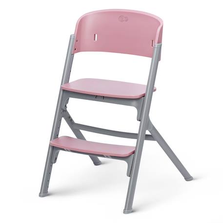 Chaise Haute Évolutive Kinderkraft LIVY 3 en 1 avec Assise Réglable, Repose-Pieds Ajustable et Design Ergonomique Gris+Rose 10 - vertbaudet enfant 