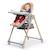 Chaise Haute et Transat LASTREE 2 en 1 avec Hauteur Réglable, Dossier Inclinable et Harnais 5 Points Beige+Gris+Rose 4 - vertbaudet enfant 