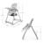 Chaise Haute et Transat LASTREE 2 en 1 avec Hauteur Réglable, Dossier Inclinable et Harnais 5 Points Beige+Gris+Rose 12 - vertbaudet enfant 