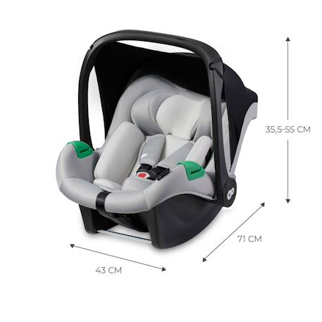 Siège auto i-size naissance avec protections renforcées Black+Grey 6 - vertbaudet enfant 