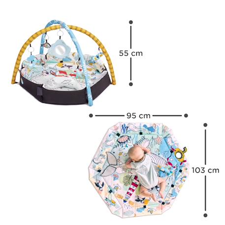 Tapis d’éveil 2 en 1 - tapis sensoriel pour bébé Multicolore 6 - vertbaudet enfant 