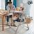 Chaise Haute et Transat LASTREE 2 en 1 avec Hauteur Réglable, Dossier Inclinable et Harnais 5 Points Beige+Gris+Rose 8 - vertbaudet enfant 