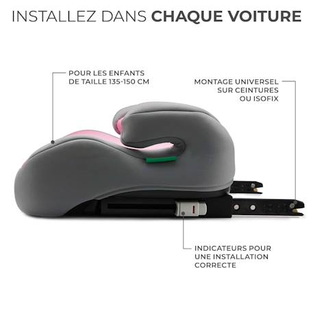 Rehausseur auto i-size isofix r129 – modèle i-boost Rose 2 - vertbaudet enfant 