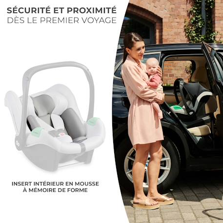 Siège auto i-size naissance avec protections renforcées Black+Grey 3 - vertbaudet enfant 