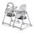 Chaise Haute et Transat LASTREE 2 en 1 avec Hauteur Réglable, Dossier Inclinable et Harnais 5 Points Beige+Gris+Rose 10 - vertbaudet enfant 