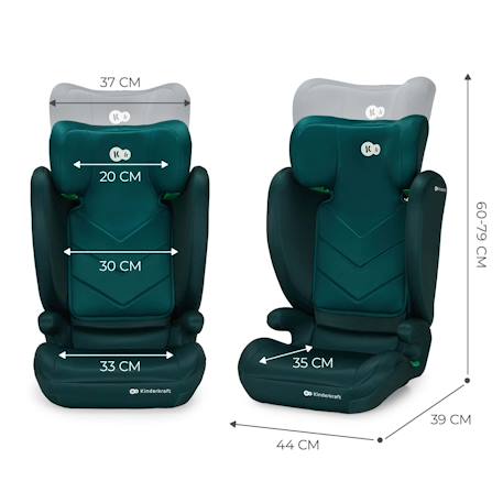 Siège auto enfant i-size 2 en 1 avec appuie-tête réglable Green 6 - vertbaudet enfant 