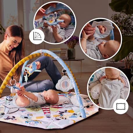 Tapis d’éveil 2 en 1 - tapis sensoriel pour bébé Multicolore 4 - vertbaudet enfant 