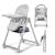 Chaise Haute et Transat LASTREE 2 en 1 avec Hauteur Réglable, Dossier Inclinable et Harnais 5 Points Beige+Gris+Rose 7 - vertbaudet enfant 