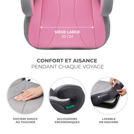Rehausseur auto i-size isofix r129 – modèle i-boost Rose 3 - vertbaudet enfant 
