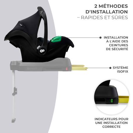 Siège auto i-size naissance avec protections renforcées Black+Grey 10 - vertbaudet enfant 