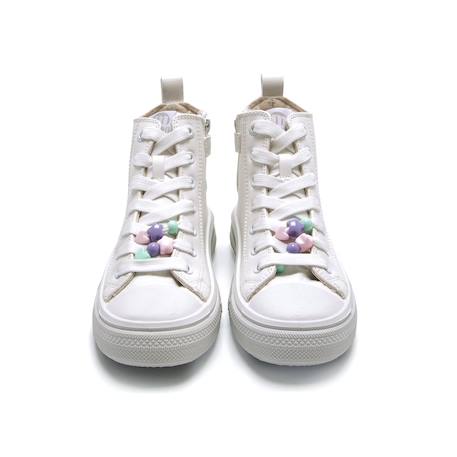 Sneakers filles synthétique lacets Blanc 4 - vertbaudet enfant 
