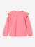 Tee-shirt blouse fille manches longues à volant personnalisable écru+rose 9 - vertbaudet enfant 