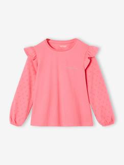Tee-shirt blouse fille manches longues à volant personnalisable  - vertbaudet enfant
