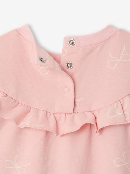 Ensemble bébé fille sweat à volant + legging écru+rose 17 - vertbaudet enfant 