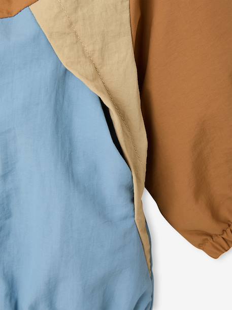 Blouson coupe-vent bébé garçon colorblock caramel+vert d'eau 5 - vertbaudet enfant 