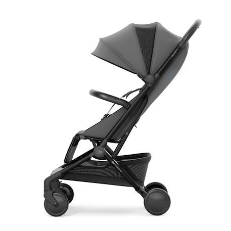 Poussette Cabine Kinderkraft PILOT 2 avec Pliage à Une Main, Position Allongée, Harnais Magnétique et UPF50+ Gris+Noir 4 - vertbaudet enfant 