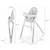Chaise haute bébé DINNLY pliable évolutive 2 en 1 harnais 5 points plateau assise confortable Grey 6 - vertbaudet enfant 