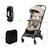 Poussette Cabine Kinderkraft PILOT 2 avec Pliage à Une Main, Position Allongée, Harnais Magnétique et UPF50+ Beige+Gris+Noir 6 - vertbaudet enfant 
