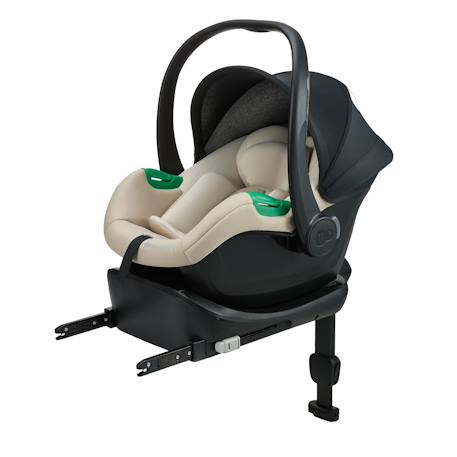 Siège Auto Kinderkraft MINK PRO 2 i-Size 40-87 cm avec Base MINK FX 2, Léger 3,2 kg, H-GUARD+ et Conforme R129 Beige+Noir et beige 7 - vertbaudet enfant 