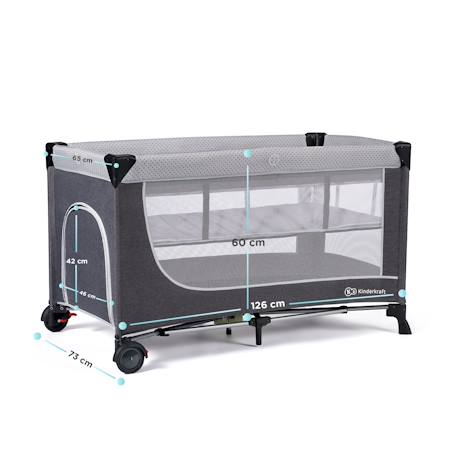 Lit parapluie multifonction avec table à langer et accessoires Gris 6 - vertbaudet enfant 