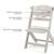 Chaise haute bois 3 en 1 reglable avec harnais, évolutive, réglable Beige+Blanc+Blanc/bois+Bleu marine+Bois naturel+Gris+Gris / bois+Marron 4 - vertbaudet enfant 