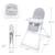 Chaise Haute Bébé Kinderkraft BINCI pliable et compacte avec plateau réglable, harnais 5 points et repose-pieds Beige+Grey+Light grey 18 - vertbaudet enfant 