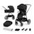 Poussette combinée 2 en 1 avec suspension et protection upf50+ Gris+Gris foncé+Noir+Rose 13 - vertbaudet enfant 