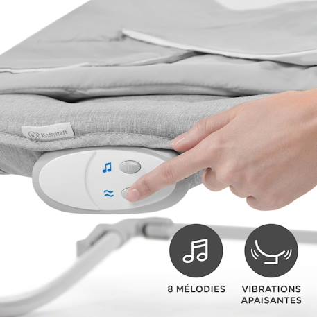Transat 2 en 1 - balancement apaisant avec musique et vibration Gris 4 - vertbaudet enfant 
