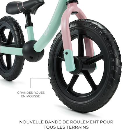 Draisienne Kinderkraft 2WAY NEXT avec Selle et Guidon Réglables, Roues EVA Sans Gonflage, Cadre Léger 3 kg et EN 71-1 Bleu+Menthe+Noir+Rose+Vert 10 - vertbaudet enfant 