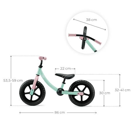 Draisienne Kinderkraft 2WAY NEXT avec Selle et Guidon Réglables, Roues EVA Sans Gonflage, Cadre Léger 3 kg et EN 71-1 Bleu+Menthe+Noir+Rose+Vert 12 - vertbaudet enfant 