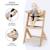 Chaise haute bois 3 en 1 reglable avec harnais, évolutive, réglable Beige+Blanc+Blanc/bois+Bleu marine+Bois naturel+Gris+Gris / bois+Marron 40 - vertbaudet enfant 