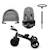 Tricycle modulaire avec siège rotatif et harnais de sécurité Gris+Noir+Rose+Vert 5 - vertbaudet enfant 