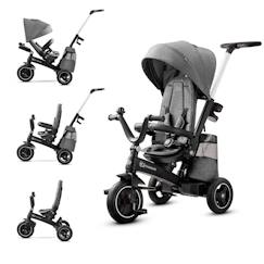 Jouet-Tricycle Évolutif Kinderkraft EASYTWIST 5 en 1 avec Siège Rotatif 360°, Roues PU Increvables et Capote UPF50+