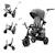 Tricycle Évolutif Kinderkraft EASYTWIST 5 en 1 avec Siège Rotatif 360°, Roues PU Increvables et Capote UPF50+ Beige+Gris+Noir+Vert 7 - vertbaudet enfant 