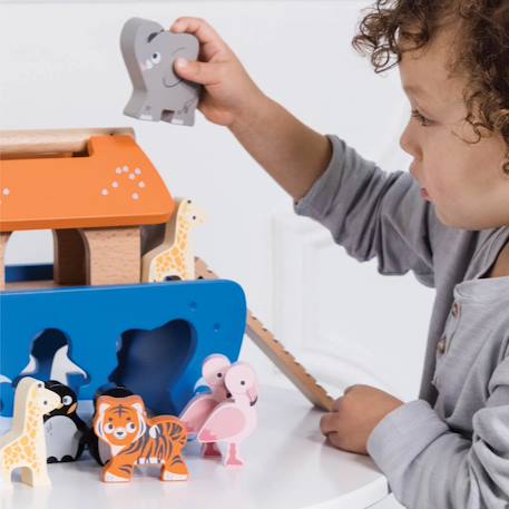 Boite à formes arche de noé Bleu 3 - vertbaudet enfant 