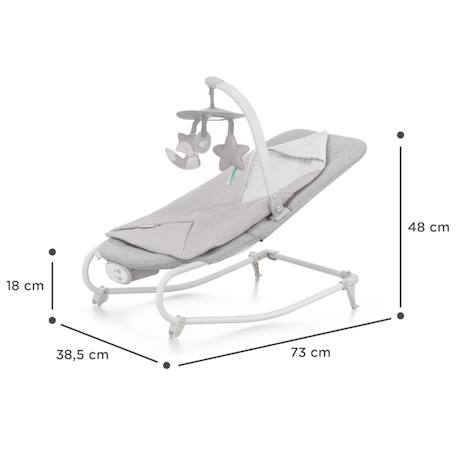 Transat 2 en 1 - balancement apaisant avec musique et vibration Gris 6 - vertbaudet enfant 