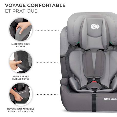 Siège auto évolutif enfant avec harnais de sécurité intégré Black+Green+Grey+Pink 16 - vertbaudet enfant 