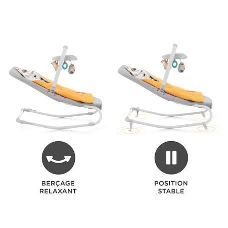 Transat 2 en 1 - balancement apaisant avec musique et vibration Gris+Jaune 9 - vertbaudet enfant 