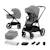 Poussette combinée 2 en 1 avec suspension et protection upf50+ Gris+Gris foncé+Noir+Rose 1 - vertbaudet enfant 